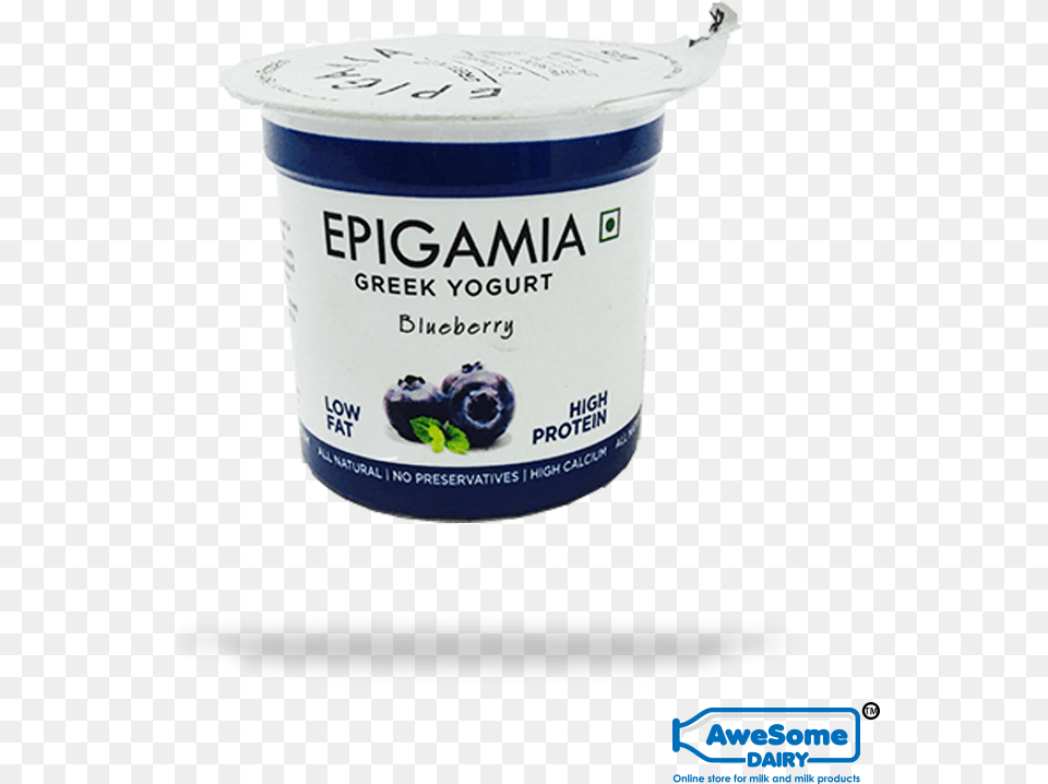 Greek Yogurtblueberry Yoghurt Online Blueberry Epigamia Greek Yogurt, Berry, Produce, Plant, Fruit Free Transparent Png