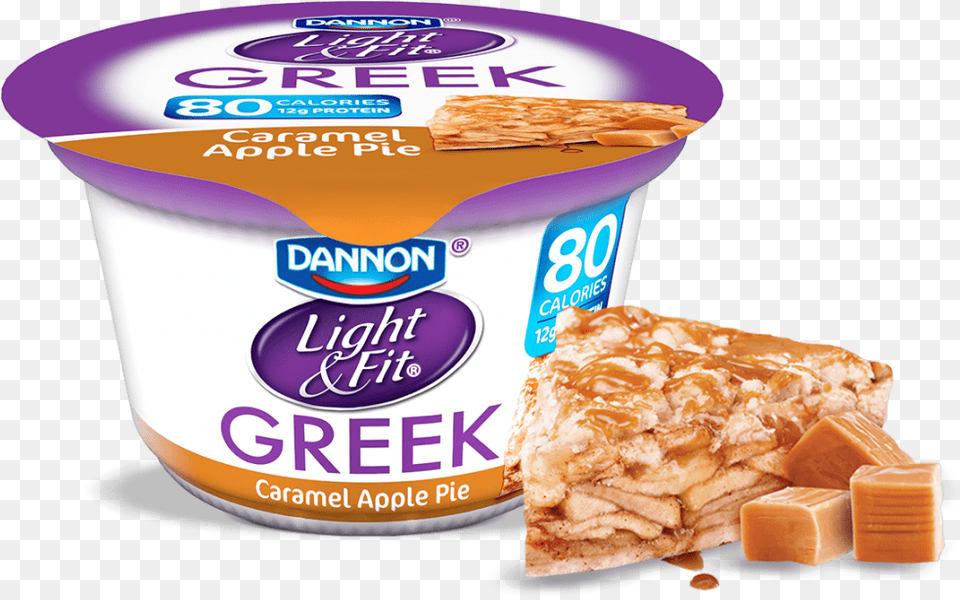 Greek Yogurtcaramelapplepie Lightandfit Danone Greek Yogurt, Dessert, Food, Cream, Ice Cream Png
