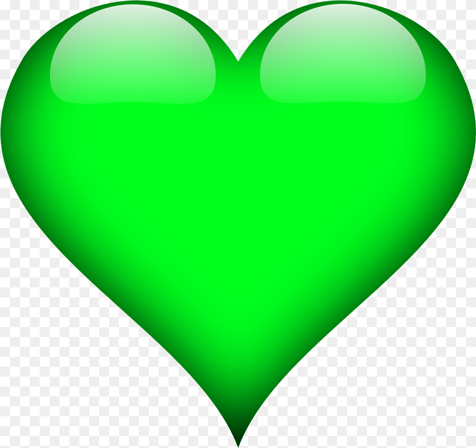 Green 3d Heart Background Heart, Balloon Free Transparent Png