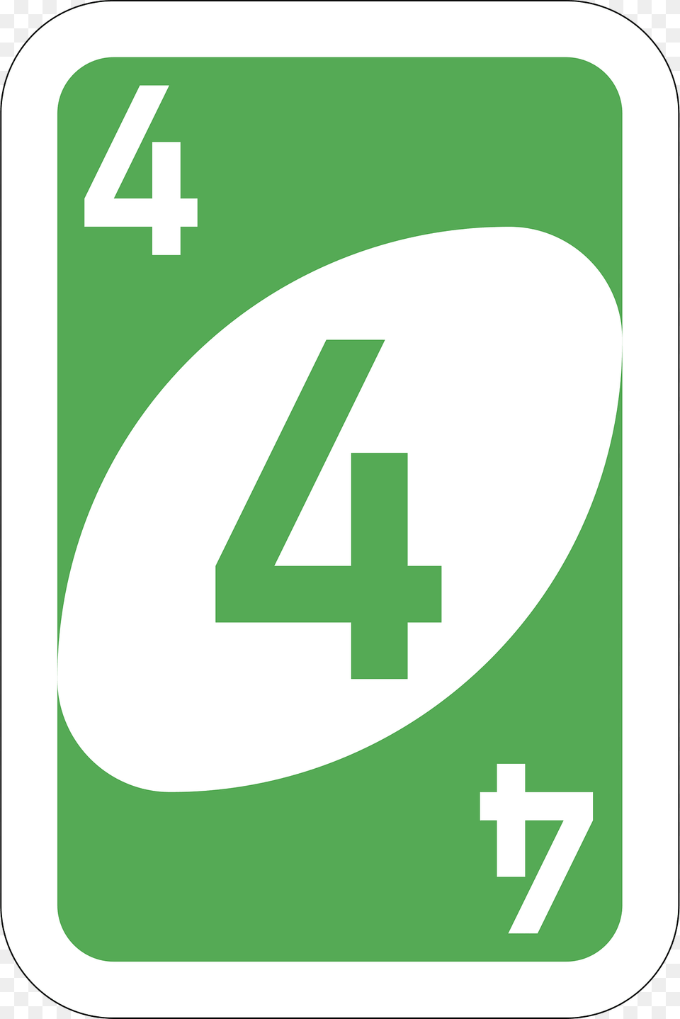 Green 4 Card Clipart, First Aid, Symbol, Text, Number Free Png