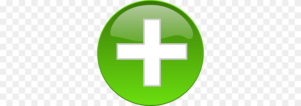Green Cross, Symbol, Disk Png Image