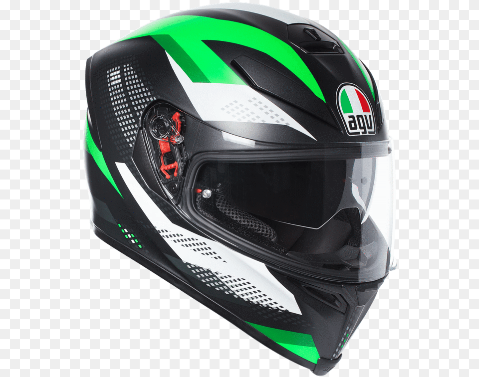Green Agv Motorcycle Helmet, Crash Helmet Png Image