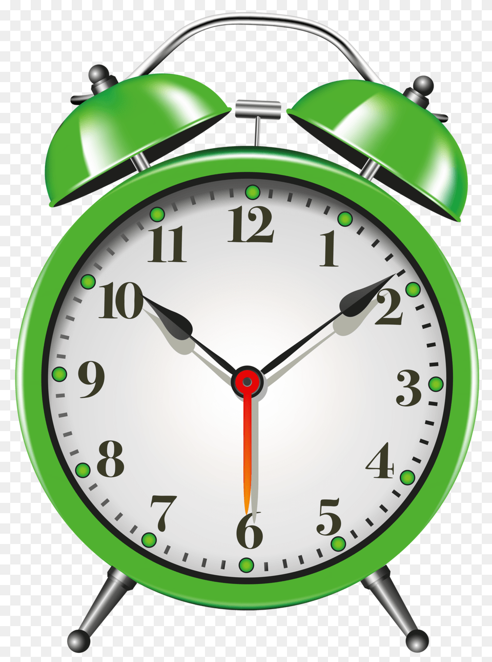Green Alarm Clock Clip Art, Alarm Clock Png Image