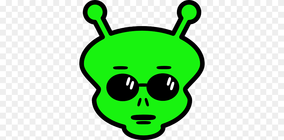 Green Alien Head With Glasses, Smoke Pipe Free Transparent Png