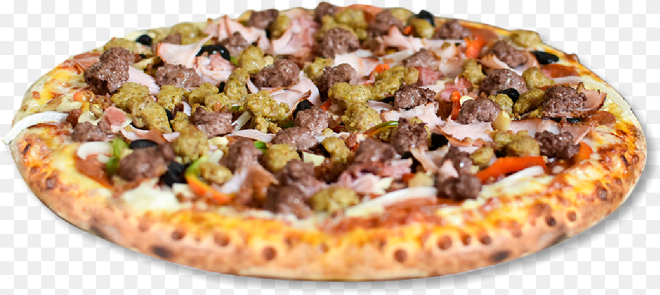 Green Amp Black Olives Bacon Hot Peppers Chicken Ham Corn Funghi Pizza, Food, Food Presentation Free Transparent Png