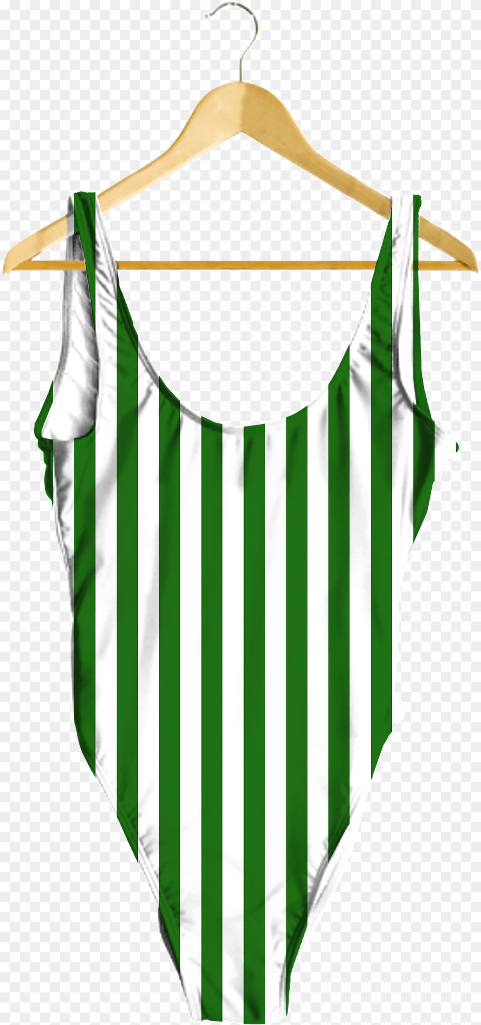 Green Amp White Striped One Piece Green And White Striped One Piece Swimsuit, Blouse, Clothing, Coat Free Transparent Png