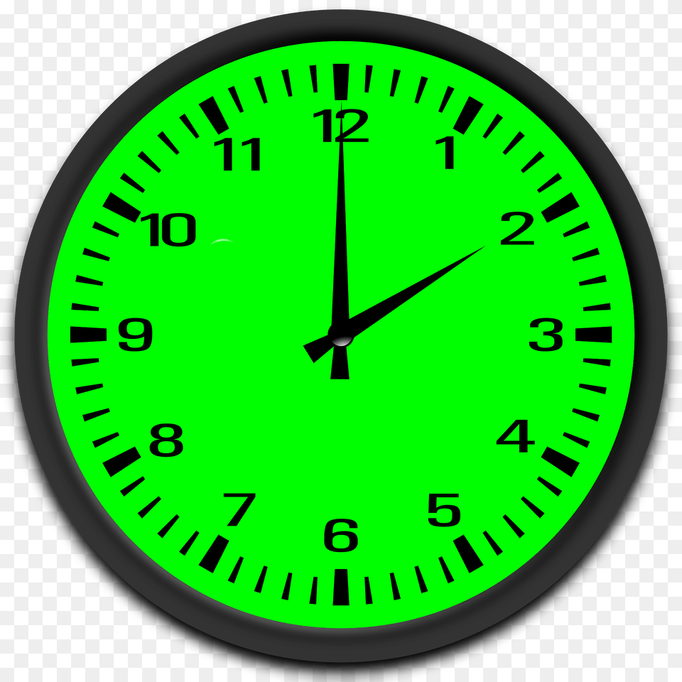 Green Analog Clock Clipart, Analog Clock Free Transparent Png