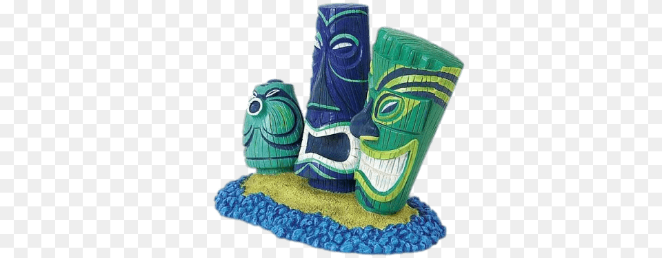 Green And Blue Tiki Heads Disney, Architecture, Symbol, Pillar, Emblem Png Image