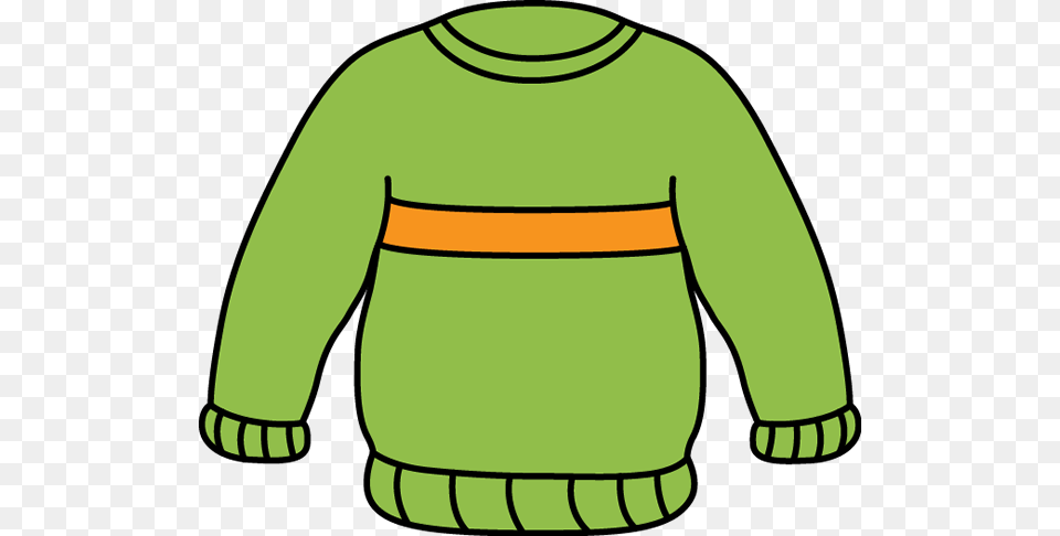 Green And Orange Sweater Orange, Clothing, Knitwear, Long Sleeve, Sleeve Free Png
