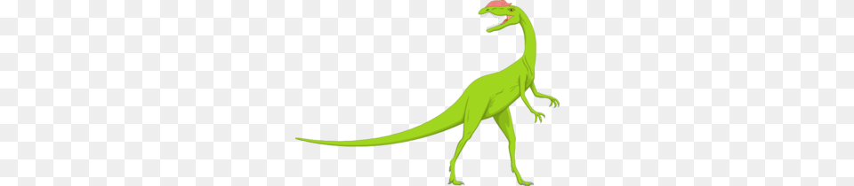 Green And Pink Long Neck Dinosaur Clip Art, Animal, Reptile, T-rex Free Transparent Png
