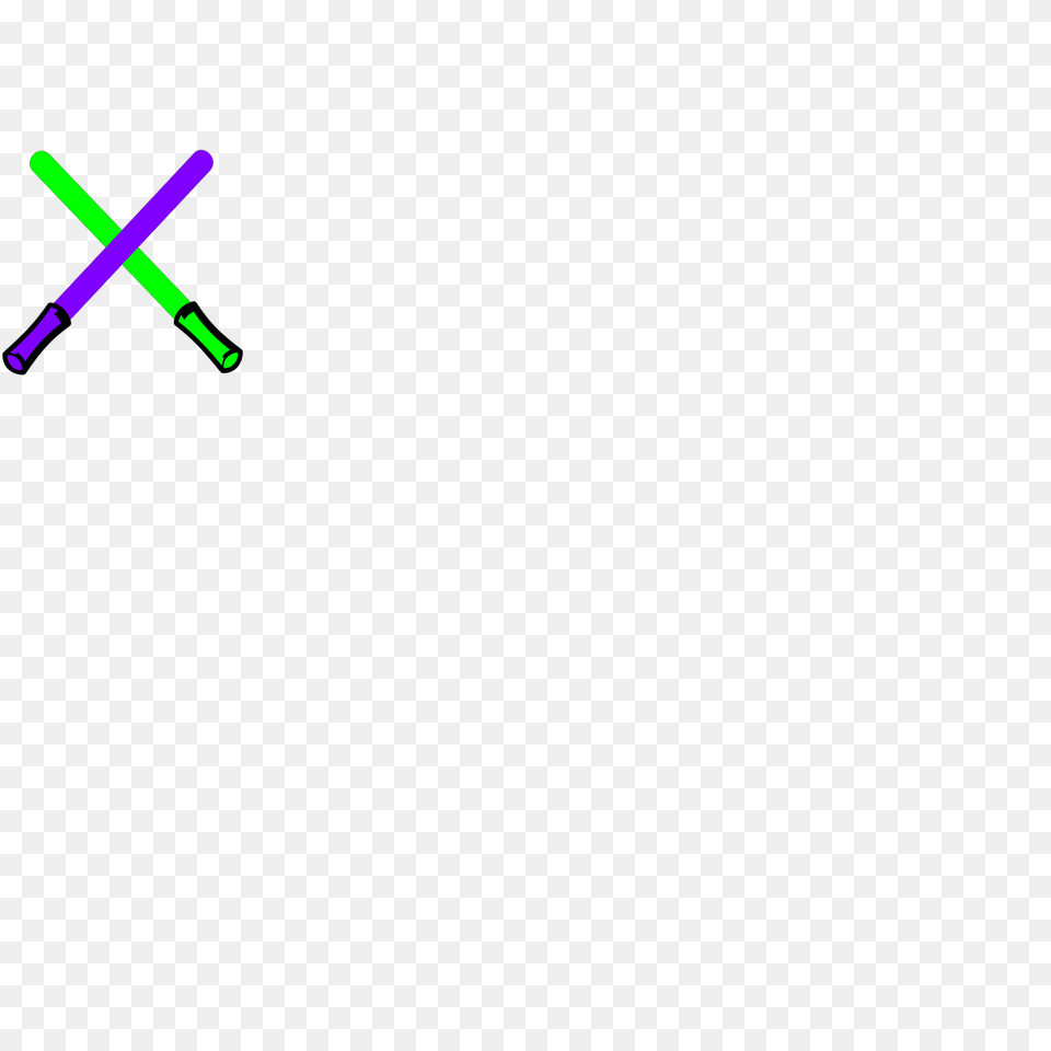 Green And Purple Light Saber Clip Arts For Web Clip Light Savers Green And Purplr, Sword, Weapon, Cross, Symbol Free Png Download