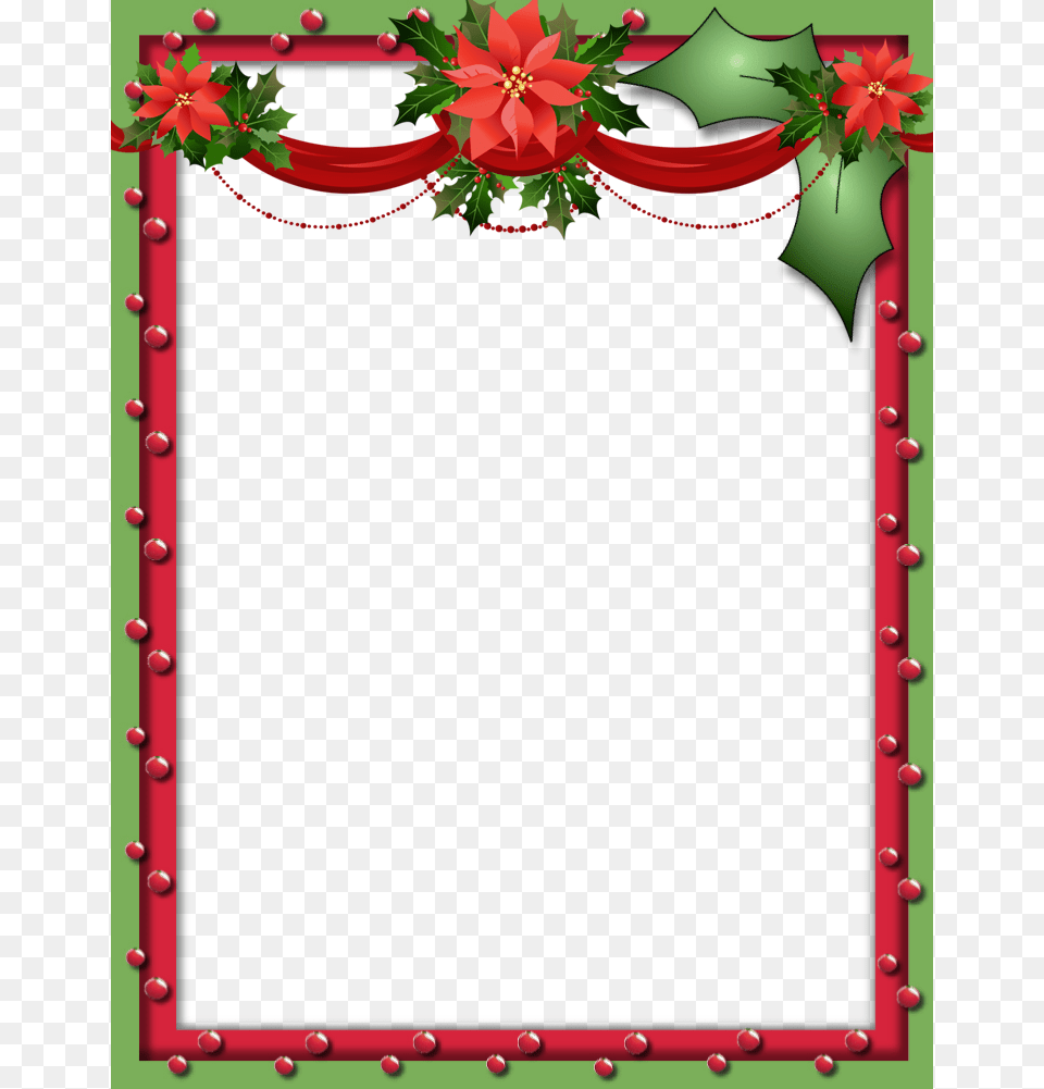 Green And Red Christmas Photo, Blackboard Free Transparent Png