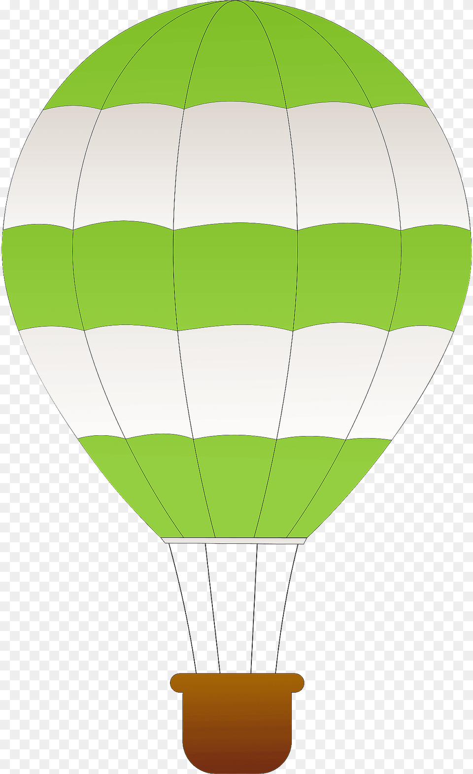 Green And White Horizontal Striped Hot Air Balloon Clipart, Aircraft, Hot Air Balloon, Transportation, Vehicle Free Png Download