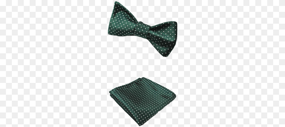 Green And White Polka Dot Bow Tie And Pocket Square Gusleson New Design Self Bow Tie And Hanky Set Silk, Accessories, Formal Wear, Bow Tie, Smoke Pipe Png Image