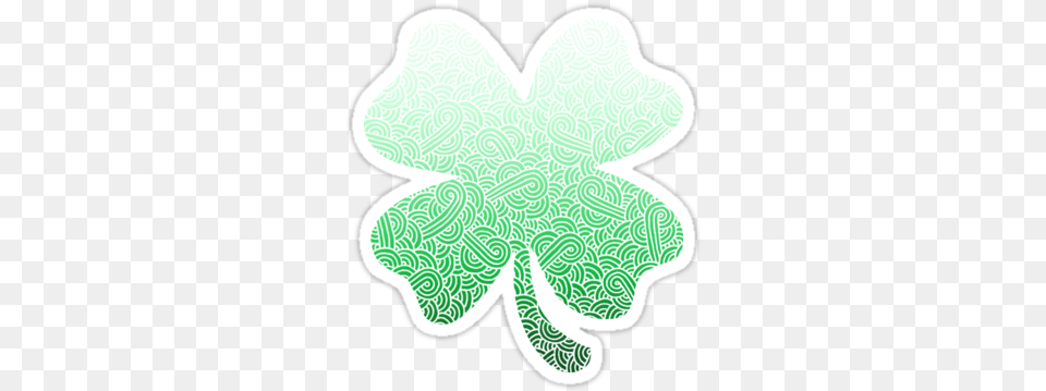 Green And White Swirls Doodles Shamrock39 Sticker Ombre Blue And White Swirls Doodles Backpack, Animal, Coral Reef, Nature, Outdoors Png Image