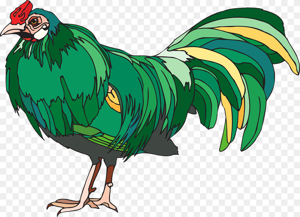 Green And Yellow Chicken, Animal, Bird, Fowl, Poultry Free Transparent Png