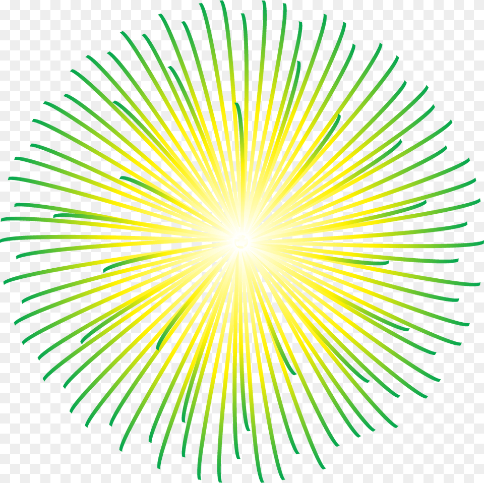 Green And Yellow Fireworks, Light, Plant Free Png
