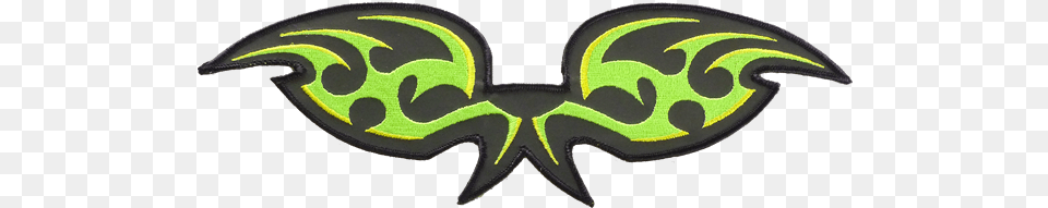 Green And Yellow Wings Reflective Embroidered Patch, Logo, Symbol, Batman Logo, Animal Png Image