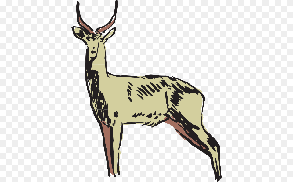 Green Antelope Drawing Clip Arts For Web, Animal, Deer, Mammal, Wildlife Png Image
