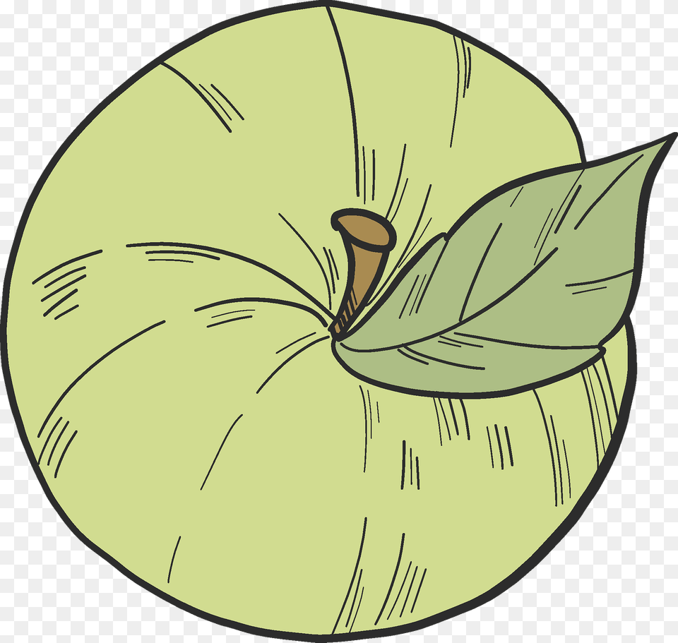 Green Apple Clipart, Food, Fruit, Leaf, Plant Png Image