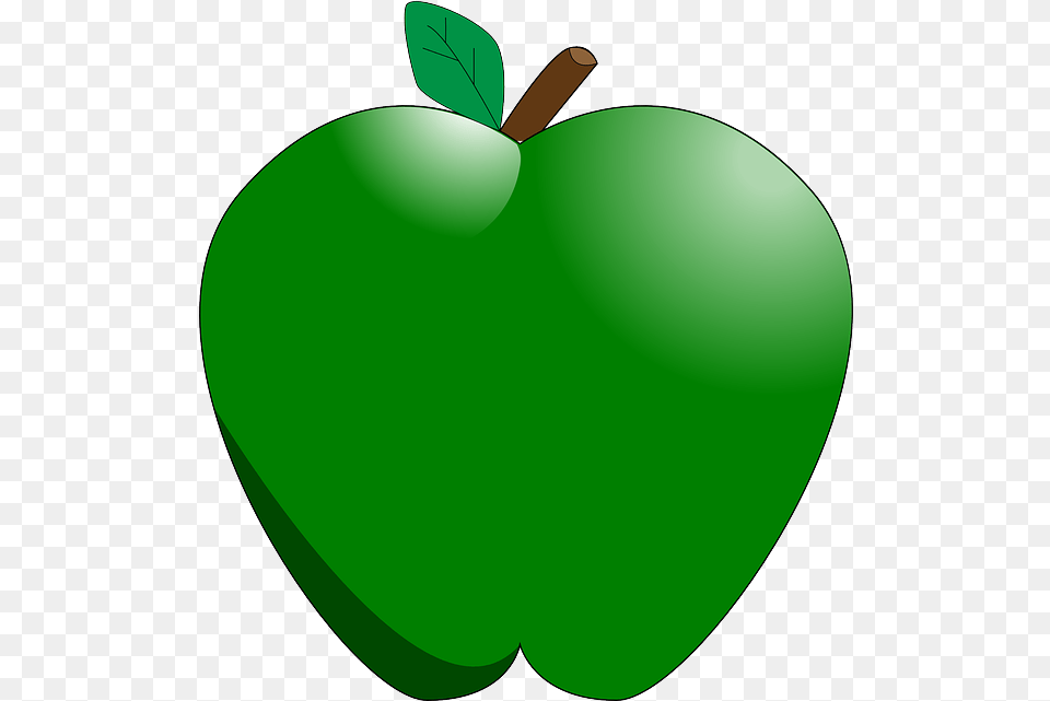 Green Apple Clipart Cartoon Apple Background Cartoon Apple, Food, Fruit, Plant, Produce Free Transparent Png