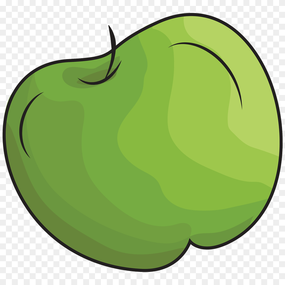 Green Apple Clipart Transparent Creazilla Granny Smith, Food, Fruit, Plant, Produce Png