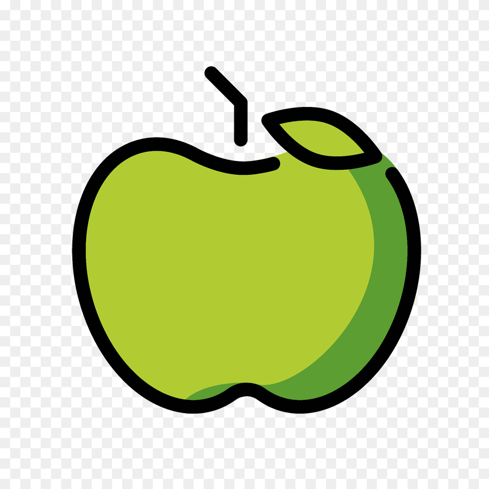 Green Apple Emoji Clipart, Food, Fruit, Plant, Produce Png