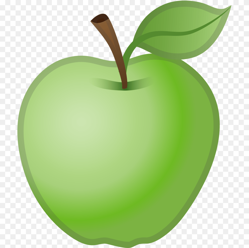 Green Apple Icon Green Apple Emoji, Plant, Produce, Fruit, Food Free Png Download