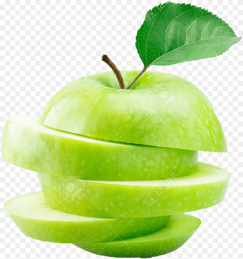 Green Apple Image Dilimlenmi Elma, Produce, Food, Fruit, Plant Free Png Download