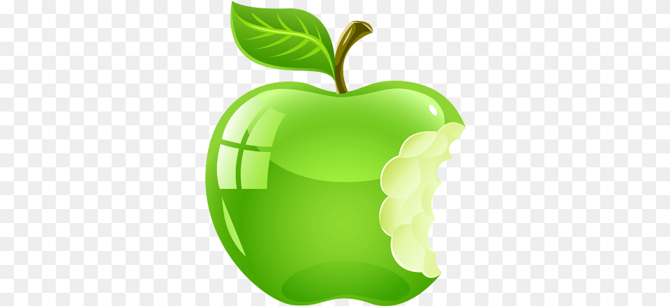 Green Apple Laptop Sticker Tenstickers Green Apple Logo, Food, Fruit, Plant, Produce Free Png Download