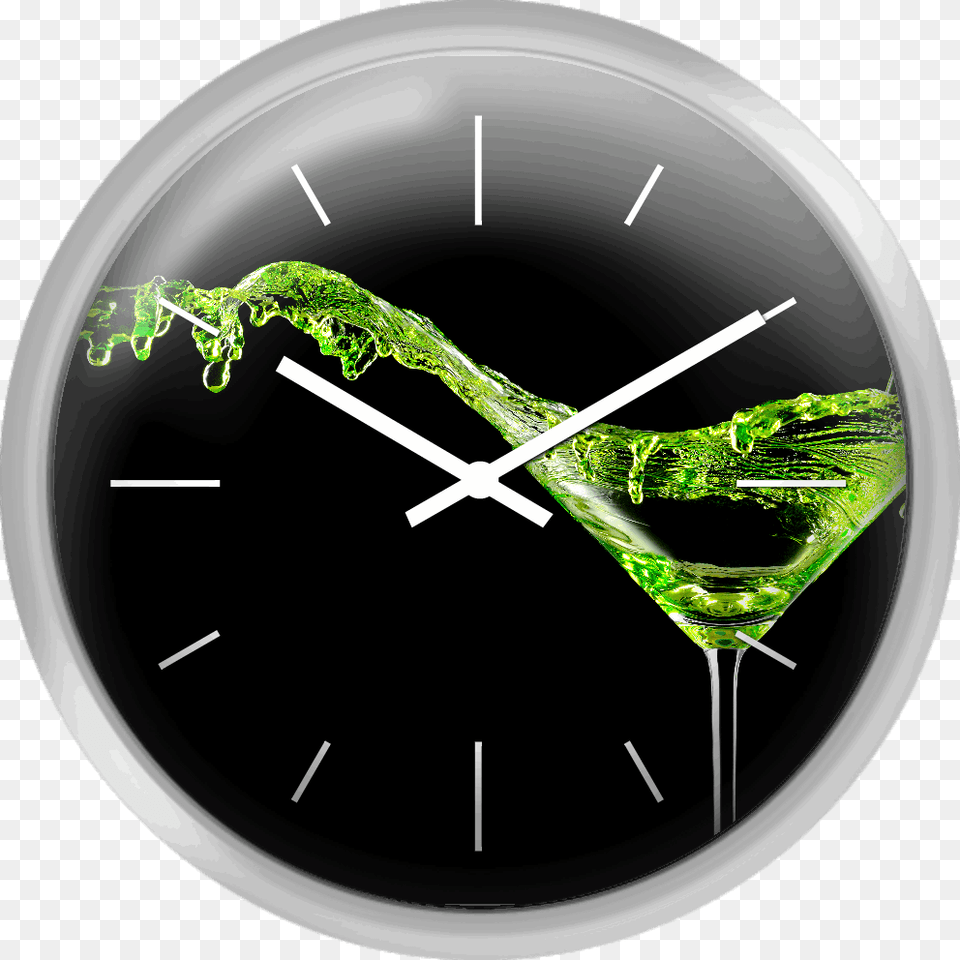 Green Apple Martini Cocktail Cocktail, Clock, Analog Clock, Animal, Lizard Png Image