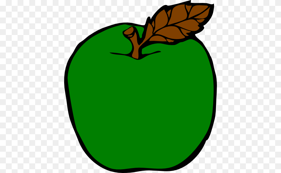 Green Apple Svg Clip Arts Clipart Green Apple, Food, Fruit, Plant, Produce Png Image