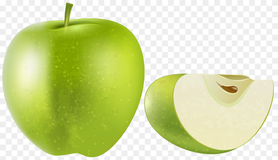 Green Apple Vector Transparent Green Apple, Food, Fruit, Plant, Produce Png Image