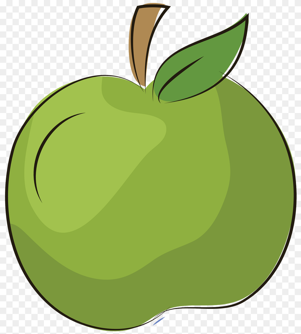 Green Apple With Leaf Clipart, Food, Fruit, Plant, Produce Free Png Download