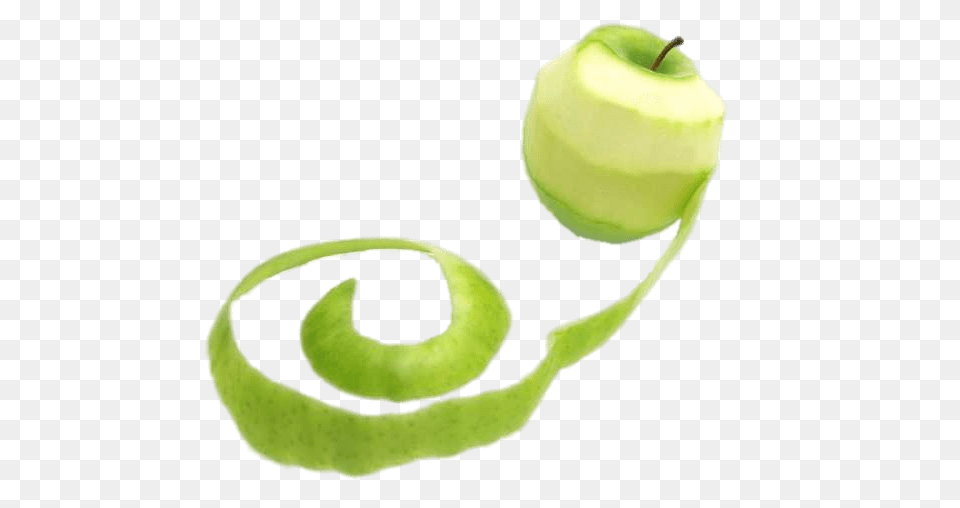 Green Apple With Long Peel Transparent, Food, Fruit, Plant, Produce Png Image