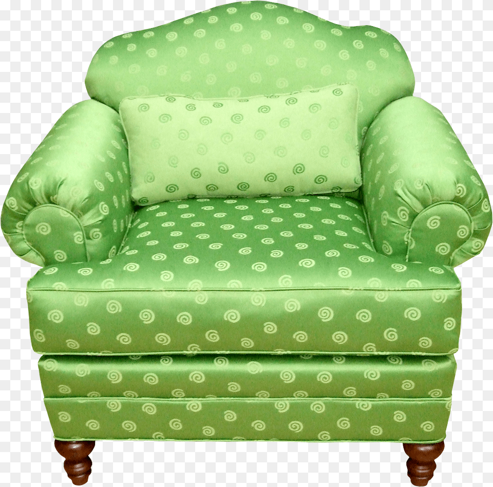 Green Armchair Image Green Chair, Furniture, Couch Free Png