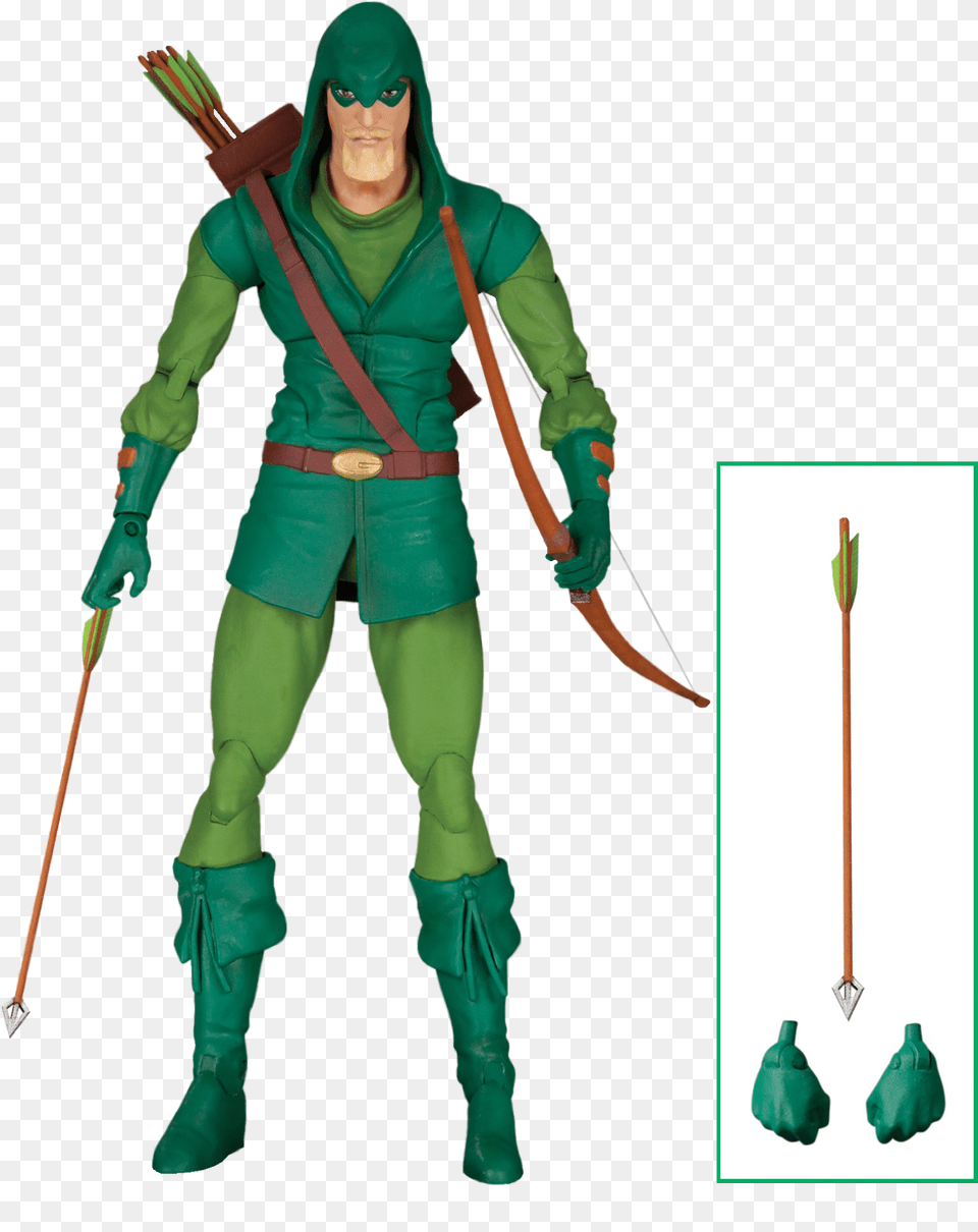 Green Arrow Dc Figure, Clothing, Costume, Person, Weapon Free Transparent Png