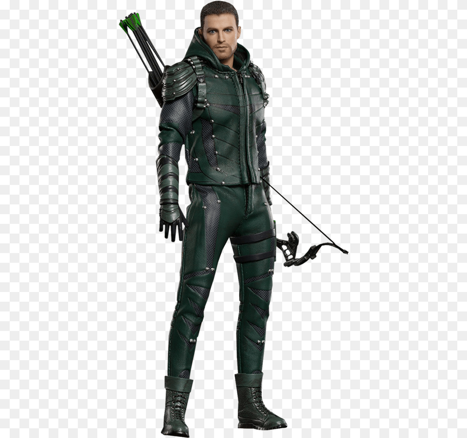 Green Arrow Figure, Adult, Clothing, Coat, Costume Free Png Download