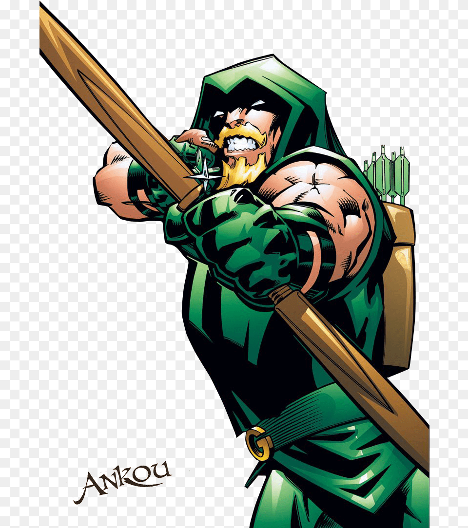 Green Arrow Football Green Arrow Dc, Weapon, Adult, Female, Person Free Png Download