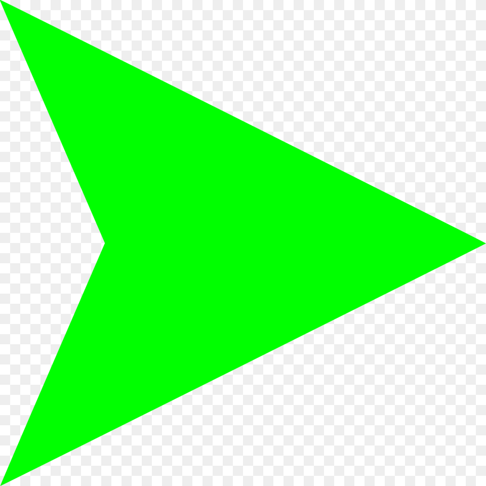 Green Arrow Head Green Arrow Right, Triangle Free Png Download