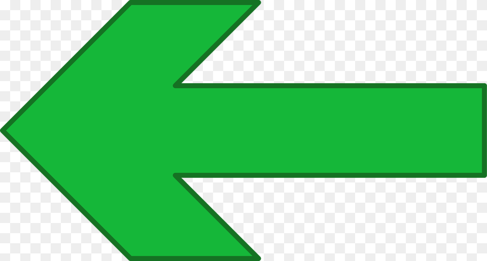 Green Arrow Left Clipart, Symbol, Recycling Symbol Png Image