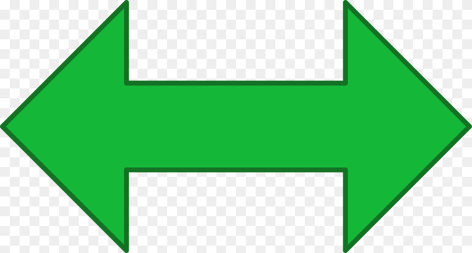 Green Arrow Left Right Clipart, Symbol, Recycling Symbol, Blackboard Free Transparent Png