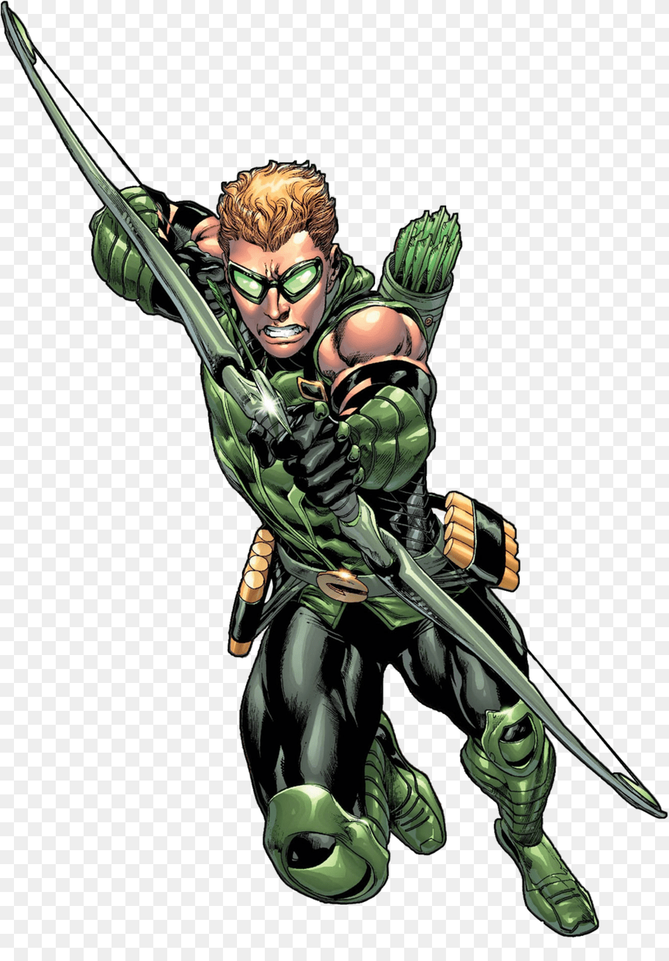 Green Arrow New 52 Green Arrow By Bobhertley Dc Green Arrow, Weapon, Sport, Person, Bow Png Image