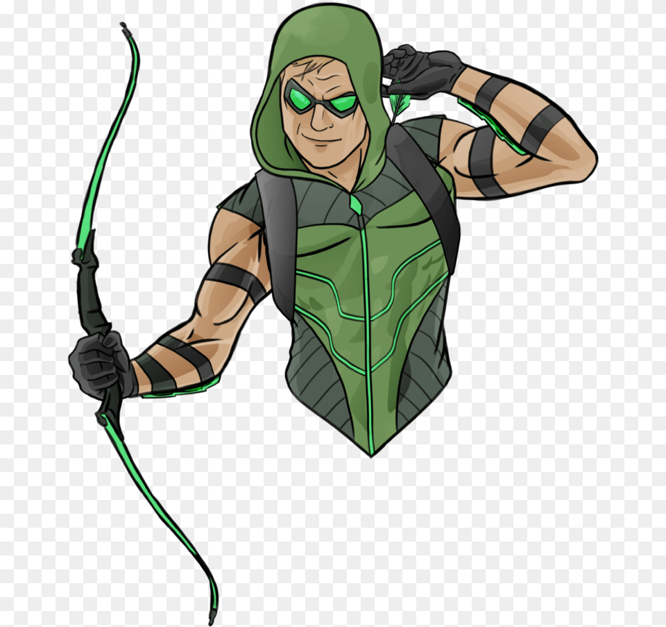 Green Arrow Oliver Queen Dc Oliver Queen Fan Art, Archer, Archery, Bow, Weapon Free Png Download