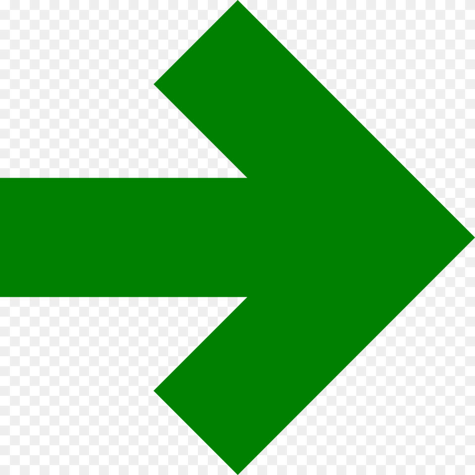 Green Arrow Pointing To The Right, Symbol Free Png Download
