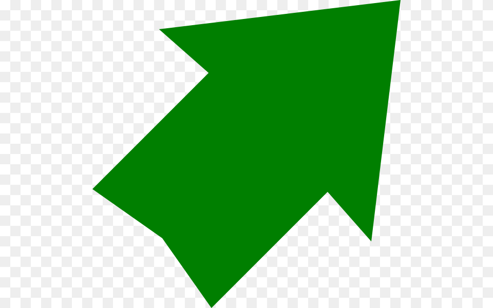 Green Arrow Right Up, Leaf, Plant, Symbol, Recycling Symbol Png Image