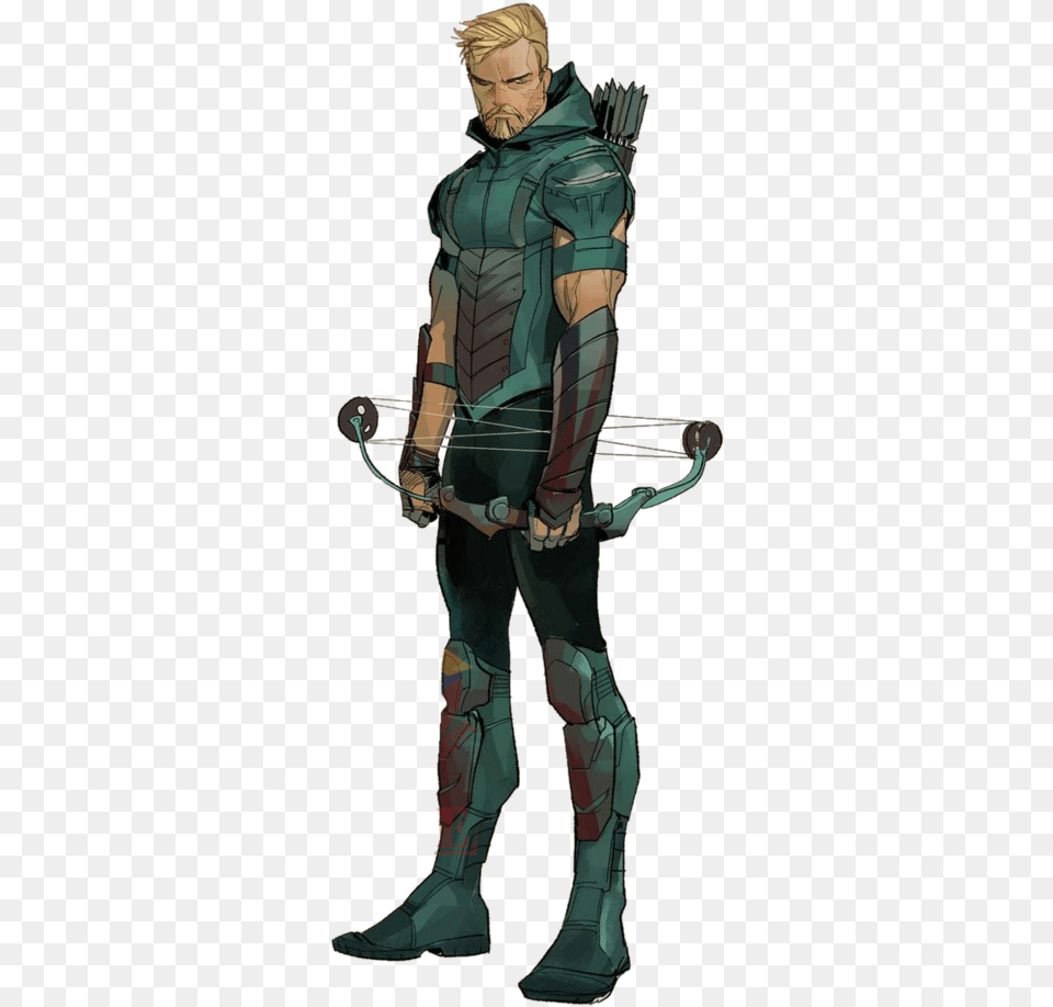Green Arrow Suit Comics Oliver Queen Comics Rebirth, Weapon, Archer, Archery, Bow Free Transparent Png