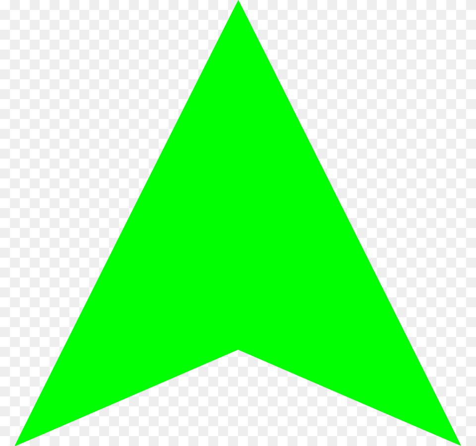Green Arrow Up, Triangle Png Image