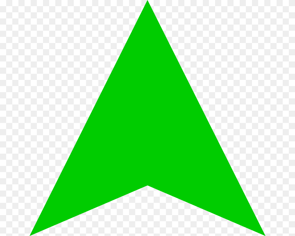 Green Arrow Up Darker, Triangle Free Png