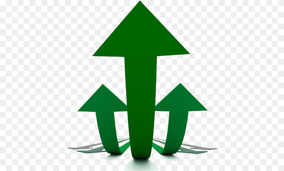 Green Arrow Up Transparent Arrow Clipart Online Clip Art, Symbol, Cross, Recycling Symbol Free Png